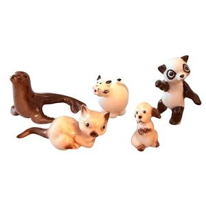 1980’s Vintage Lot of Hagen Renaker Animal Miniatures- Cats, Dogs, Panda & Seal